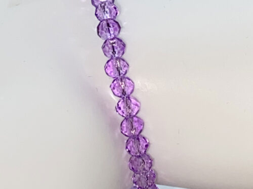 ND Memory wire lilac beaded layering bracelet S/M