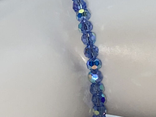 ND Memory wire Periwinkle glass layered bracelet S/M