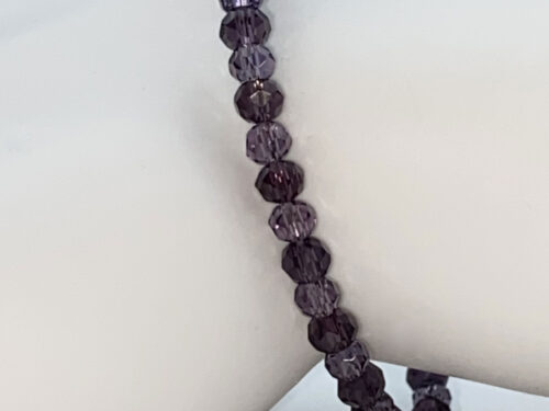 ND Memory wire 2-tone purple glass bead layering bracelet
