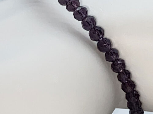 ND Memory wire purple glass bead layering bracelet M/L