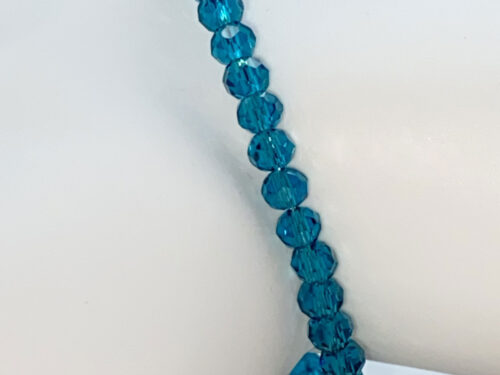 ND Memory wire Dk. turquoise glass layering bracelet M/L