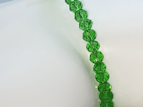 ND Memory wire medium green beaded layering bracelet M/L