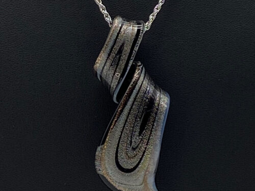 Pre-loved Spiral artisan glass pendant