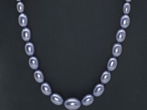 Vintage Light blue faux pearl beaded necklace