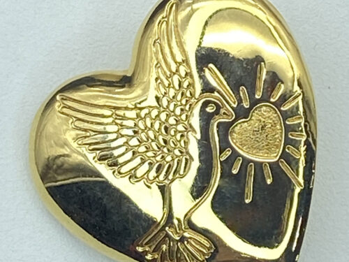 Vintage Gold tone Variety Club heart pin