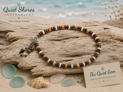 Pre-loved Wood Beaded Anklet – 11"