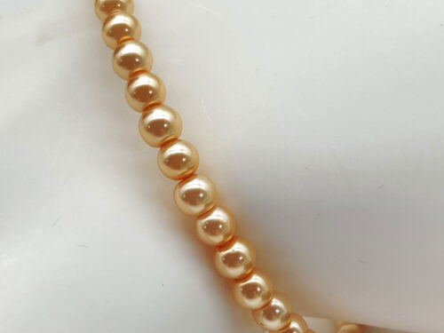 Newly designed upcycled peach memory wire layering bracelet in small - medium size