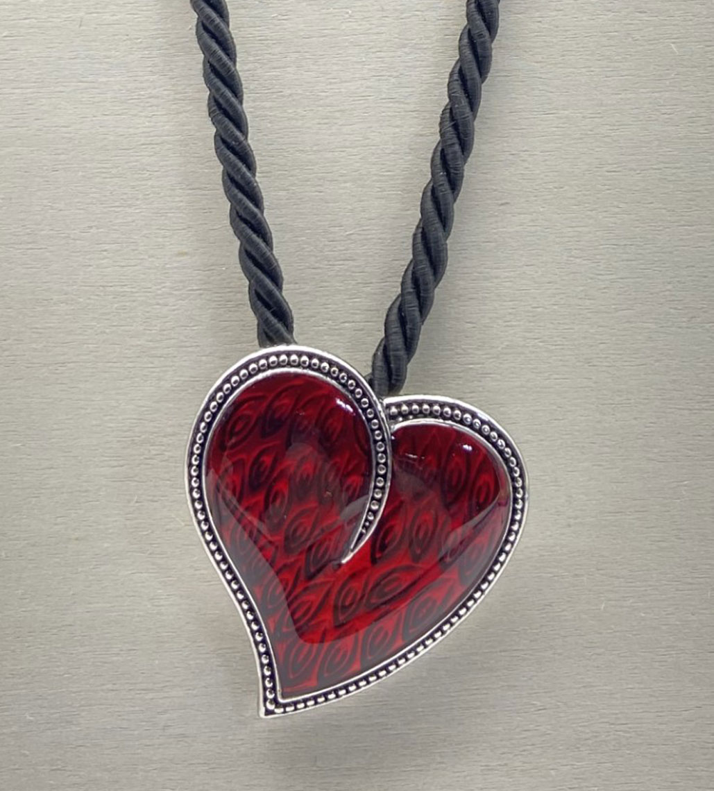 Retired Lia Sophia "Burning Love" heart necklace - Image 3